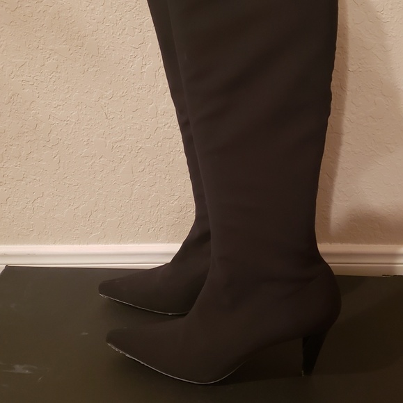 Kenneth Cole Black Stretch boots - Picture 1 of 2